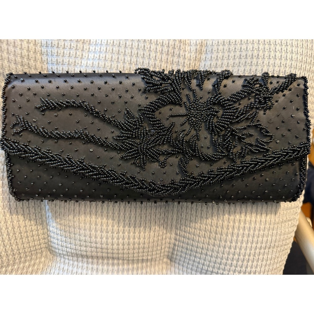 Black Beaded Evening Clutch